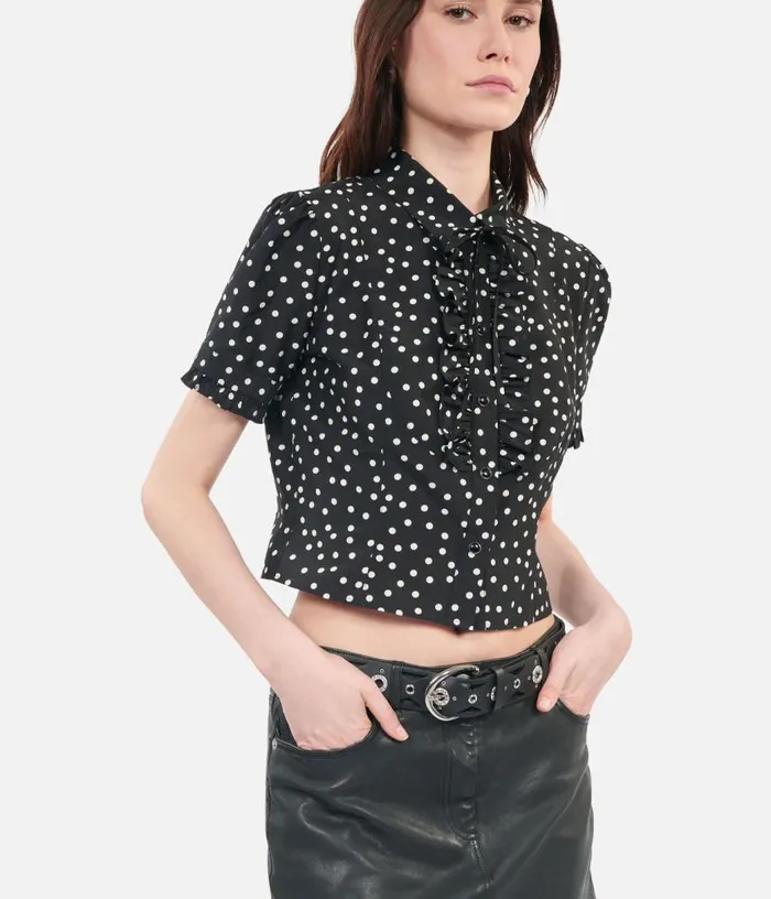 Women Black Polka Dot Shirt THE KOOPLES Blouses and Shirts