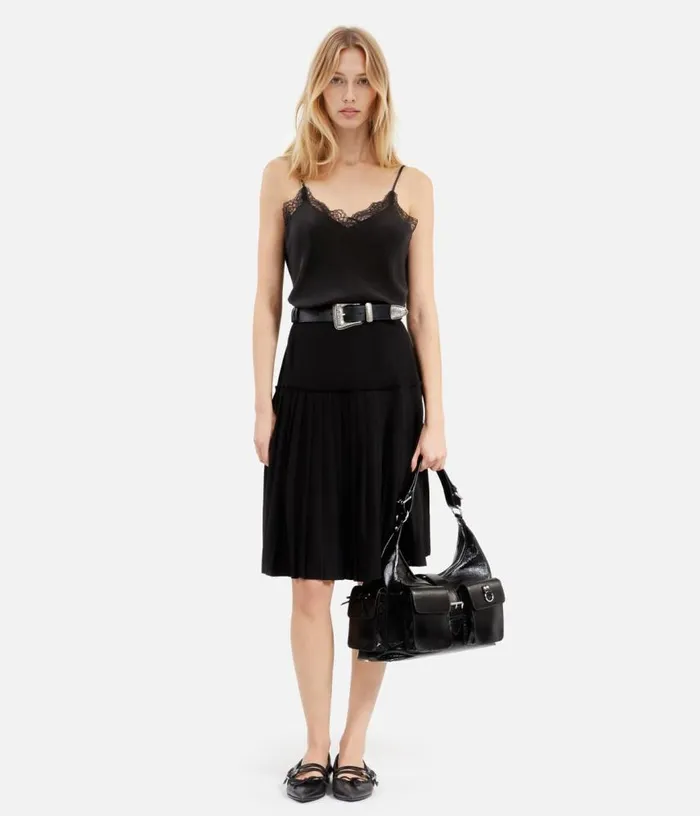 Women Black Silk Camisole THE KOOPLES Blouses and Shirts