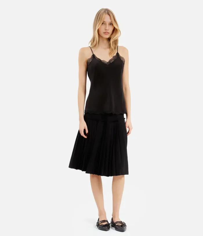 Women Black Silk Camisole THE KOOPLES Blouses and Shirts