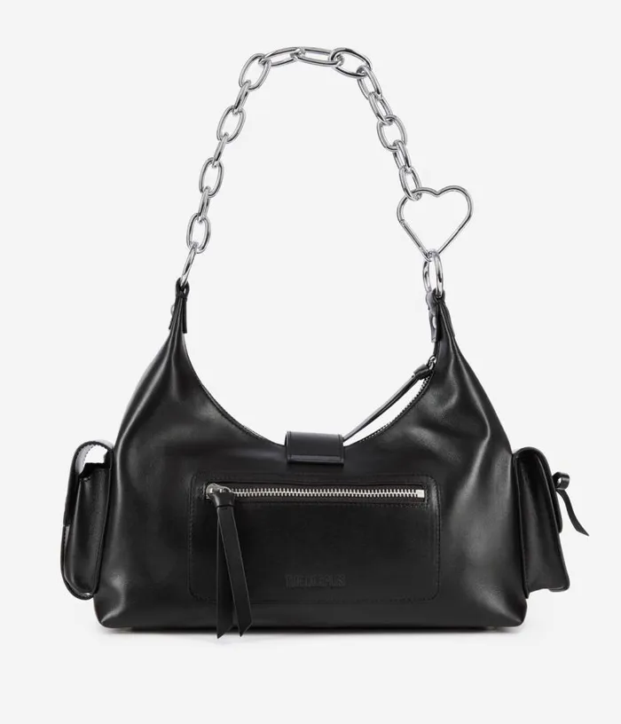 Women Black Smooth Leather Amelia Chain Bag THE KOOPLES Bags