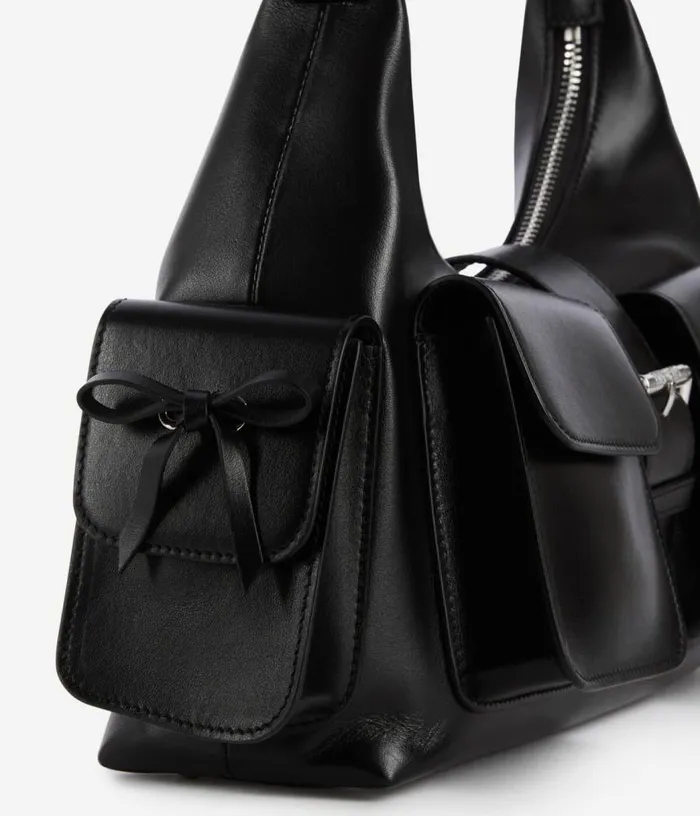 Women Black Smooth Leather Amelia Chain Bag THE KOOPLES Bags