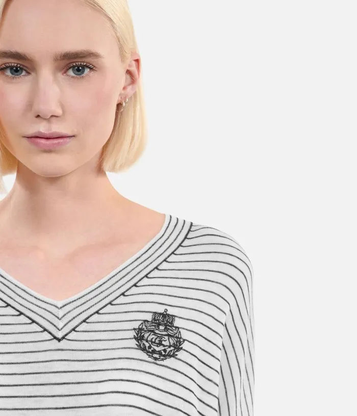 Women Blazon Wool And Cashmere Striped Sweater THE KOOPLES Sweaters