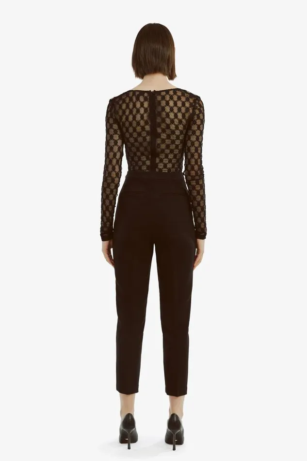 Women Bodysuits Bardot Adoni Long Sleeve Bodysuit In Black Black