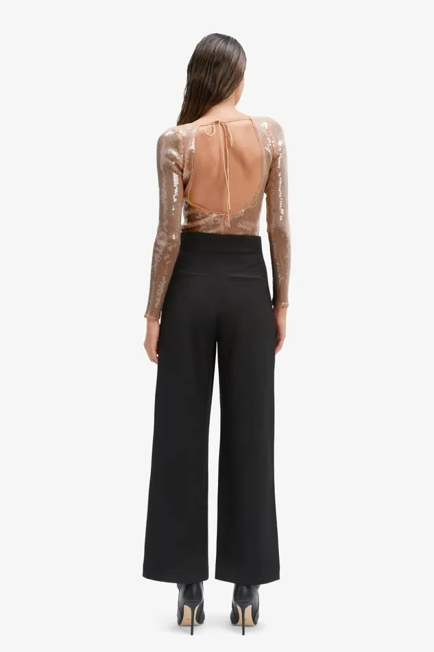 Women Bodysuits Bardot Verona Sequin Bodysuit In Nude Nude
