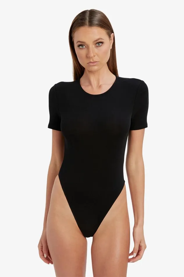 Women Bodysuits Bardot Vesper Knit Bodysuit In Black Black Women Bodysuits Bardot Vesper Knit Bodysuit In Black Black