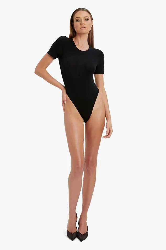 Women Bodysuits Bardot Vesper Knit Bodysuit In Black Black Women Bodysuits Bardot Vesper Knit Bodysuit In Black Black
