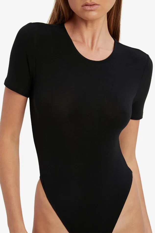Women Bodysuits Bardot Vesper Knit Bodysuit In Black Black Women Bodysuits Bardot Vesper Knit Bodysuit In Black Black