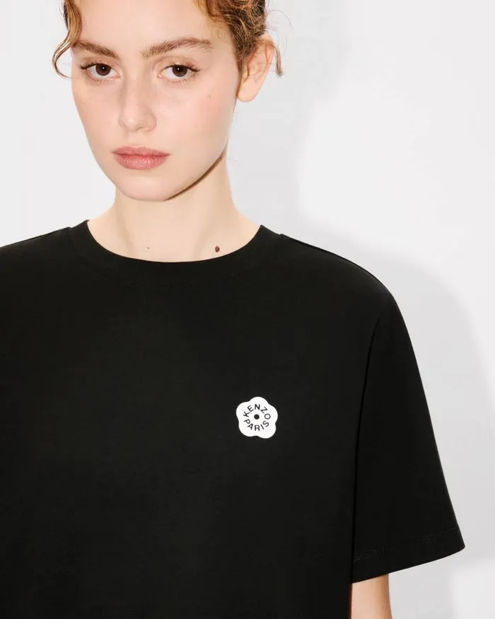 Women Boke Flower 20039 Relax Tshirt In Cotton Black Kenzo Tshirts And Polos