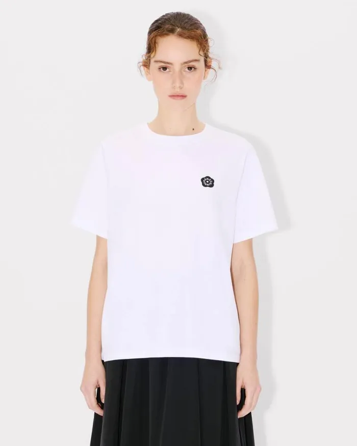 Women Boke Flower 20039 Relax Tshirt In Cotton White Kenzo Tshirts And Polos