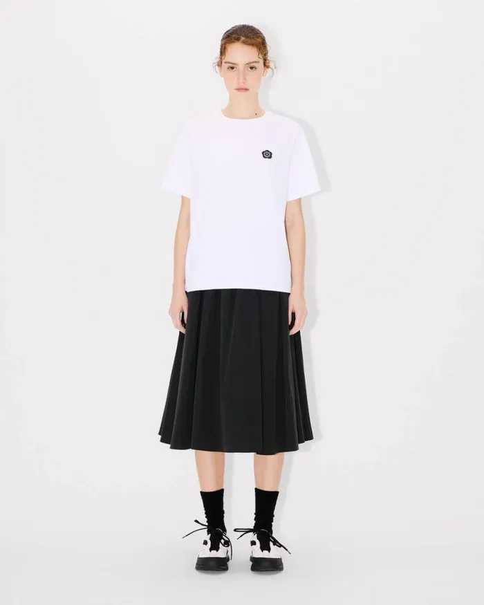 Women Boke Flower 20039 Relax Tshirt In Cotton White Kenzo Tshirts And Polos