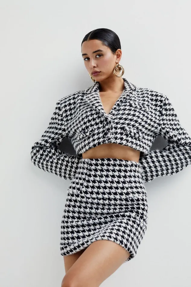 Women Bonnie Cropped Blazer Black For Love and Lemons Tops