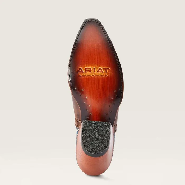 Women Booties Ariat Dixon Chimayo Western Boot Fiery Tan