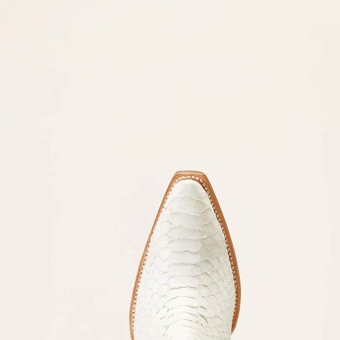 Women Booties Ariat Dixon Python Western Boot Classic White