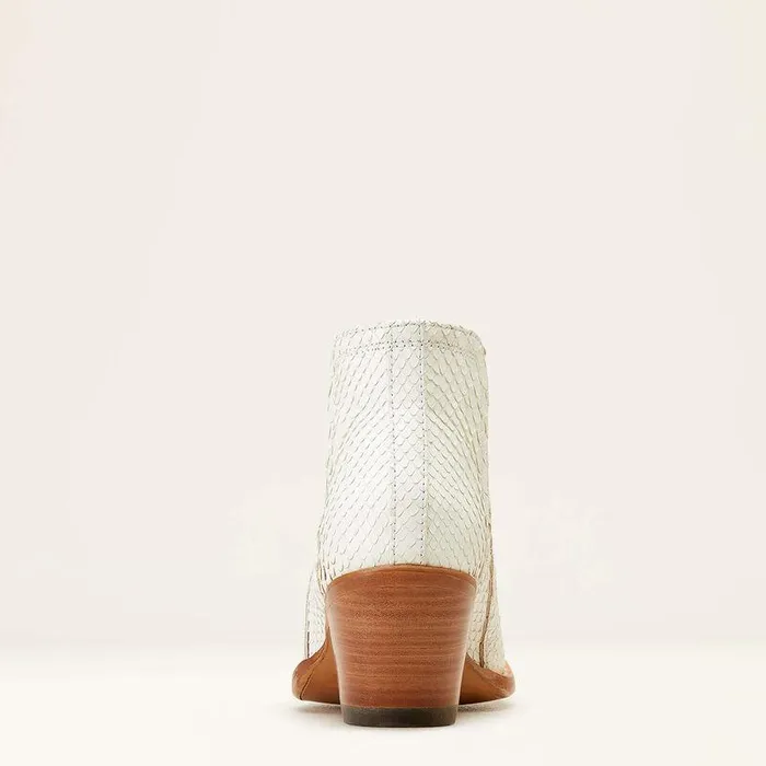 Women Booties Ariat Dixon Python Western Boot Classic White