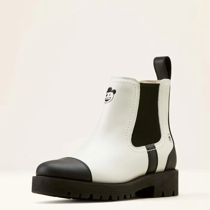 Women Booties Ariat Wexford Lug Milton Menasco Boot Bright Whiteblack