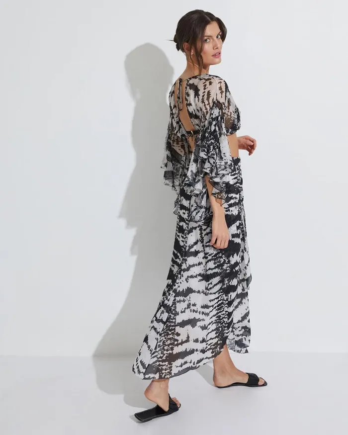 Women Bottoms PatBO PATBO X ALESSANDRA MAXI SKIRT FINAL SALE Blackwhite