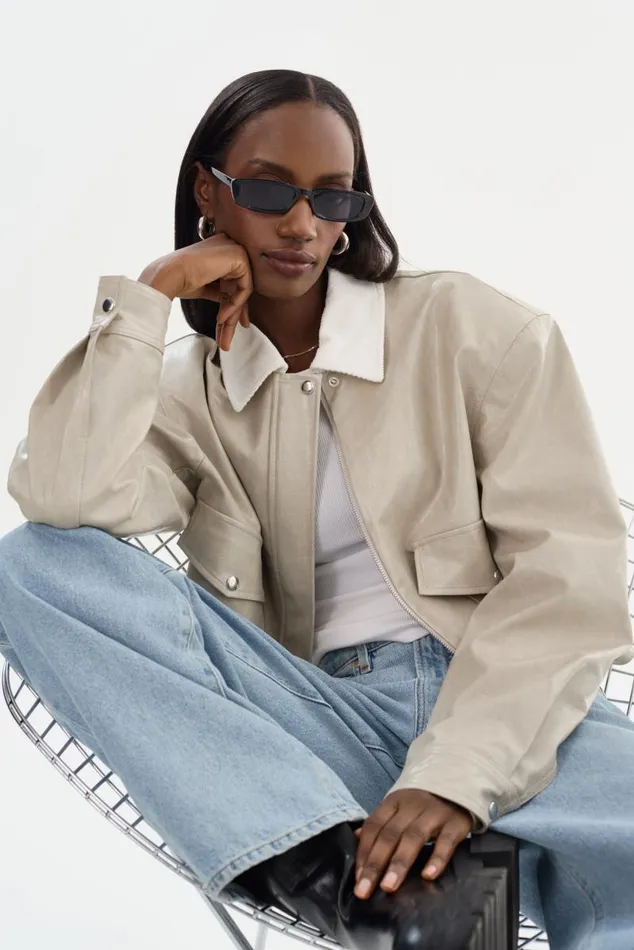 Women BRAYLIN Faux Leather Jacket Clay LAMARQUE Leather Jackets