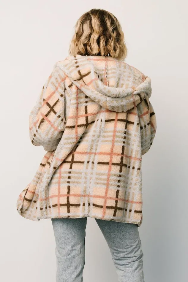 Women Brody Plaid Teddy Jacket Cream Multi Baltic Born Outerwear
