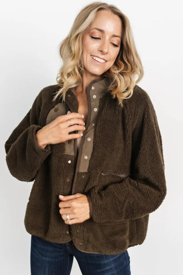 Women Brynn Sherpa Jacket Dark Olive Baltic Born Outerwear Women Brynn Sherpa Jacket Dark Olive Baltic Born Outerwear
