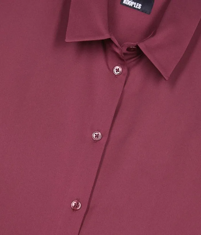 Women Burgundy Silk Shirt THE KOOPLES Blouses and Shirts