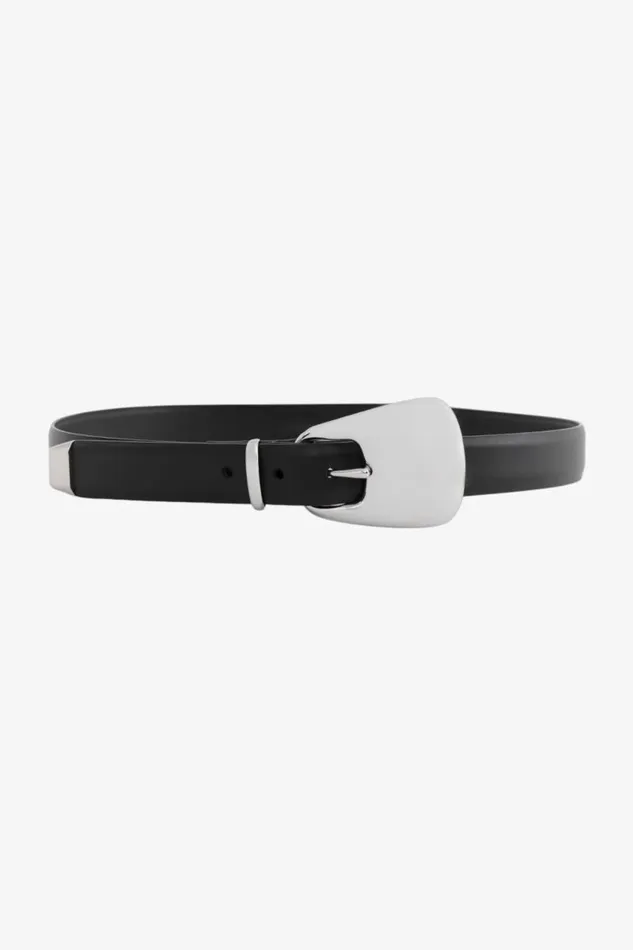 Women CAIRO Leather Belt Blacksilver LAMARQUE Belts
