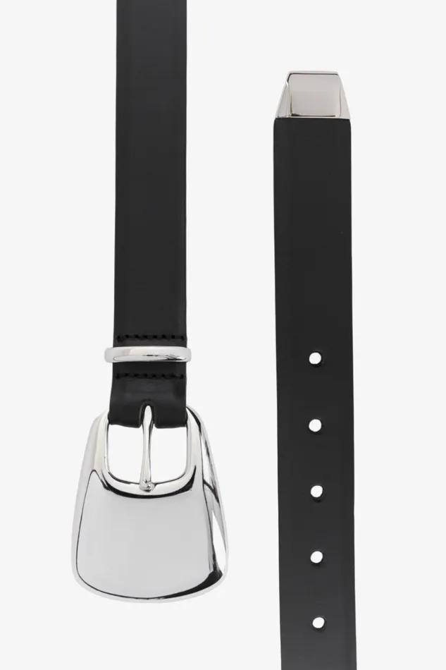 Women CAIRO Leather Belt Blacksilver LAMARQUE Belts Women CAIRO Leather Belt Blacksilver LAMARQUE Belts