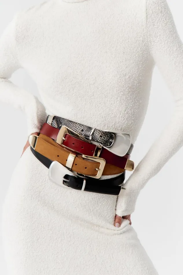 Women CAIRO Leather Belt Blacksilver LAMARQUE Belts Women CAIRO Leather Belt Blacksilver LAMARQUE Belts