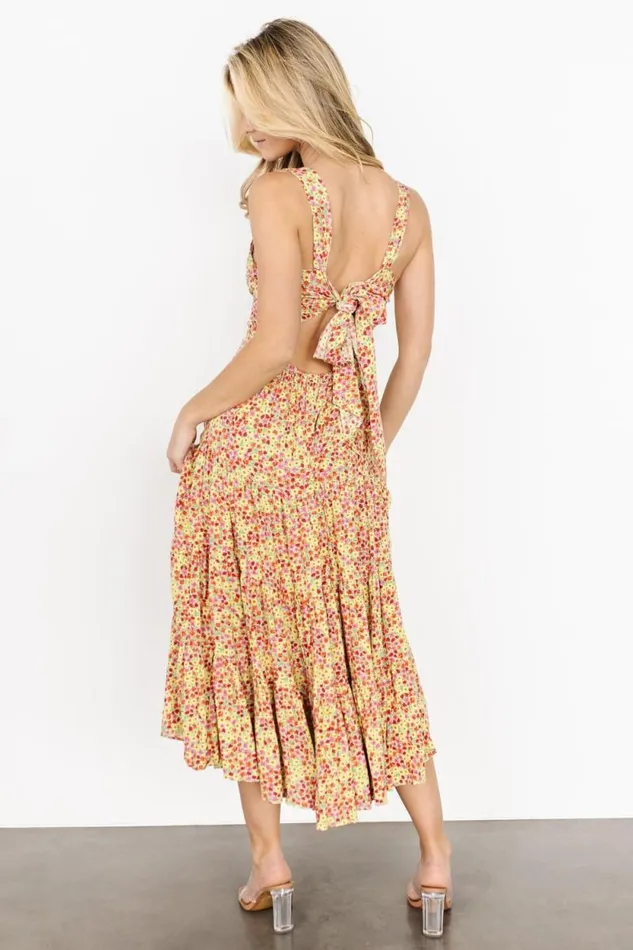 Women Campbell Tie Back Dress Multi Floral Baltic Born Midi Dresses Women Campbell Tie Back Dress Multi Floral Baltic Born Midi Dresses