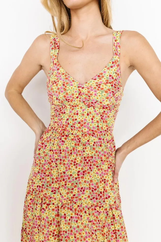 Women Campbell Tie Back Dress Multi Floral Baltic Born Midi Dresses Women Campbell Tie Back Dress Multi Floral Baltic Born Midi Dresses