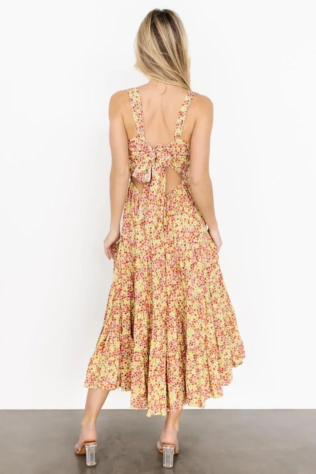 Women Campbell Tie Back Dress Multi Floral Baltic Born Midi Dresses Women Campbell Tie Back Dress Multi Floral Baltic Born Midi Dresses