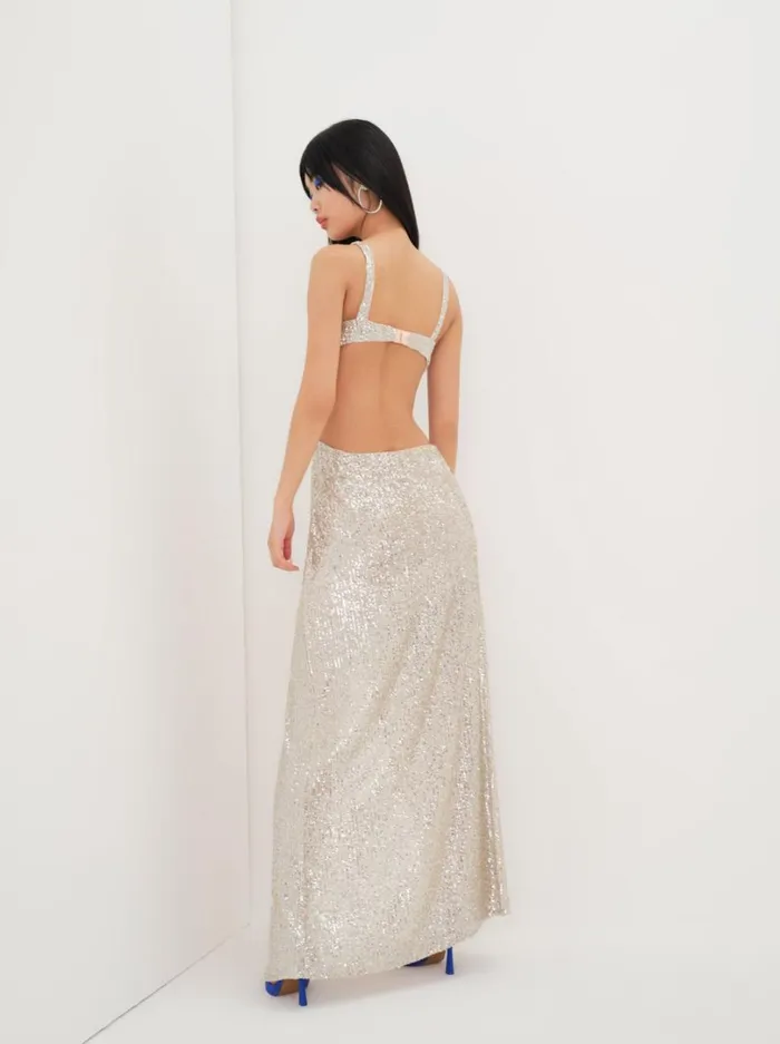 Women Candice Maxi Dress Silver For Love and Lemons Dresses Women Candice Maxi Dress Silver For Love and Lemons Dresses