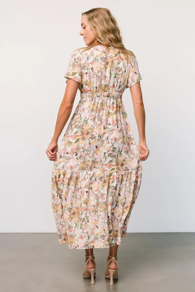 Women Cassie Short Sleeve Dress Multi Floral Baltic Born Maxi Dresses Women Cassie Short Sleeve Dress Multi Floral Baltic Born Maxi Dresses