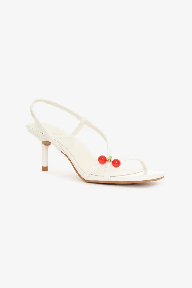 Women Cerise Heel White For Love and Lemons Shoes
