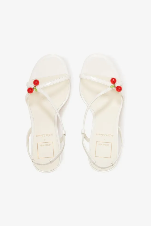 Women Cerise Heel White For Love and Lemons Shoes
