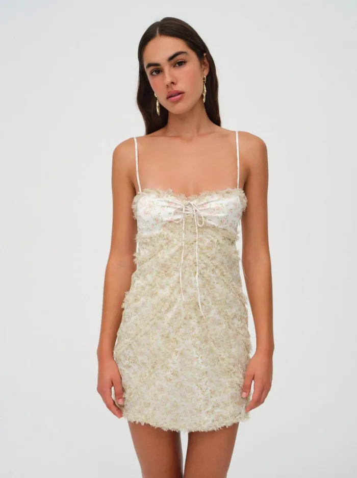 Women Chania Mini Dress Yellow For Love and Lemons Dresses