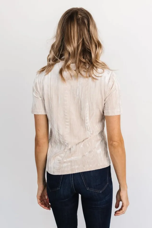 Women Chicago Velvet Top Champagne Baltic Born Blouses and Shirts