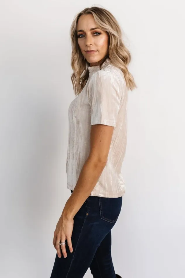 Women Chicago Velvet Top Champagne Baltic Born Blouses and Shirts