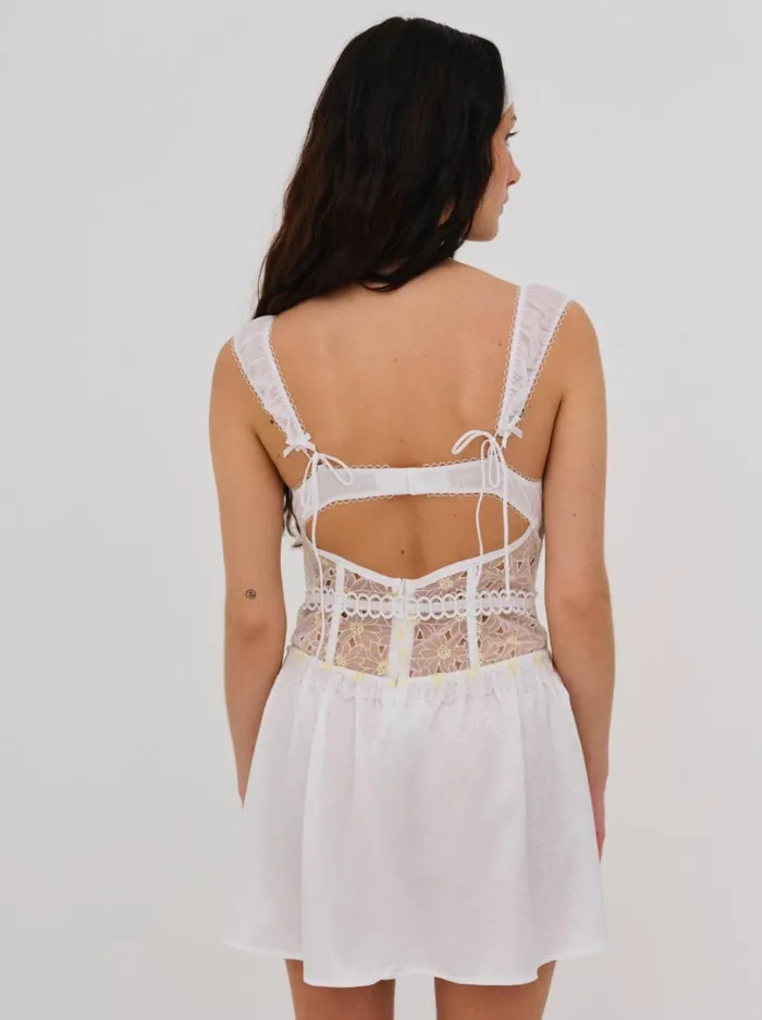 Women Christy Slip Dress White For Love and Lemons Lingerie Women Christy Slip Dress White For Love and Lemons Lingerie