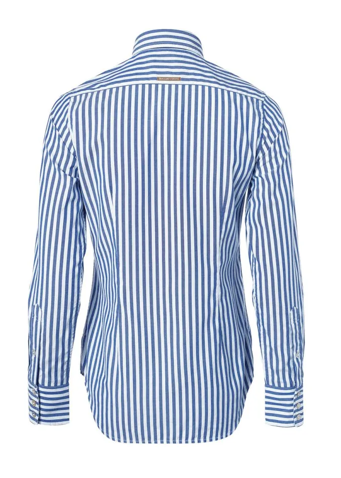 Women Classic Button Down Shirt Navy Stripe Holland Cooper Shirts and Blouses