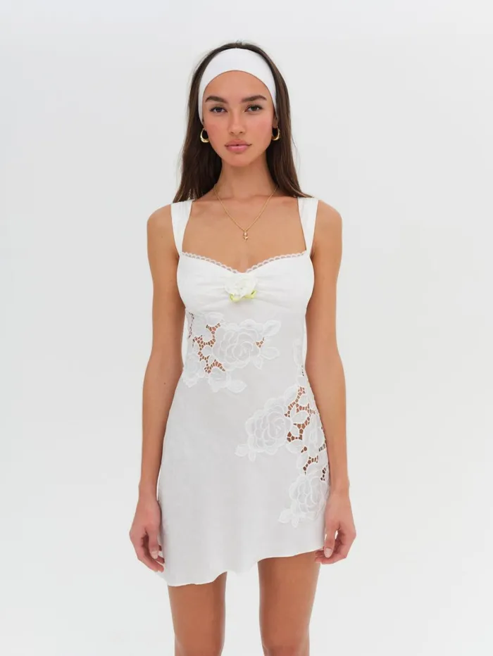 Women Claudia Mini Dress White For Love and Lemons Dresses