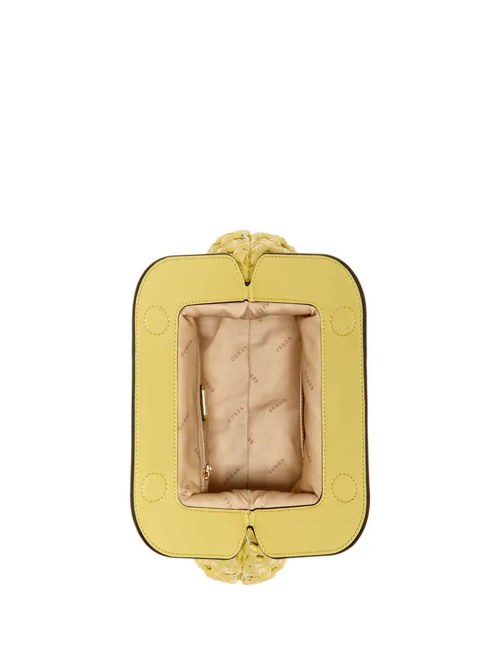 Women Clutches GUESS Lime Yellow Sicilia Frame Clutch Crossbody Bag Women Clutches GUESS Lime Yellow Sicilia Frame Clutch Crossbody Bag