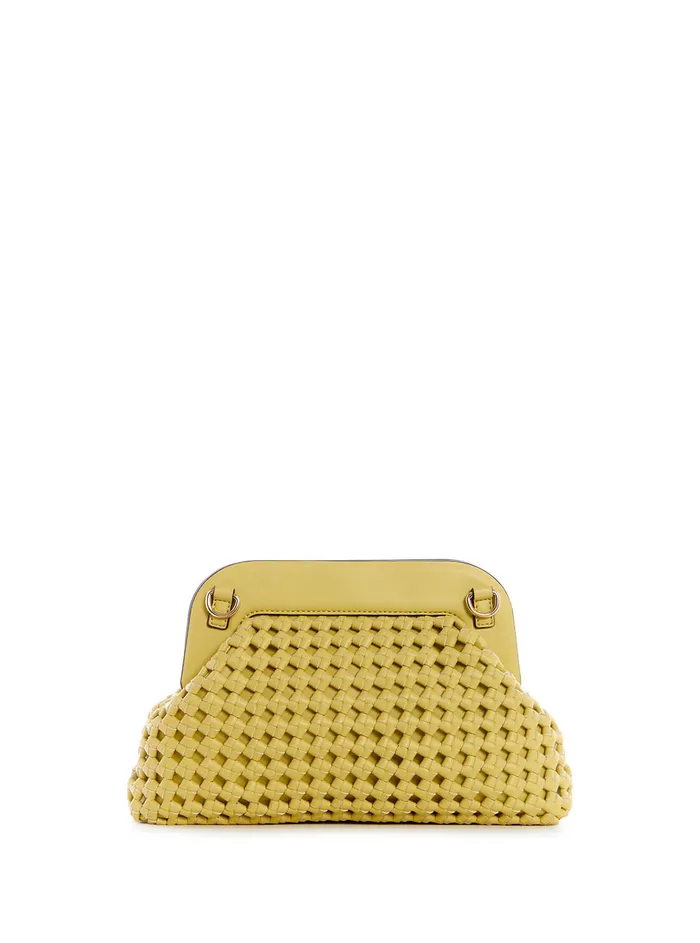 Women Clutches GUESS Lime Yellow Sicilia Frame Clutch Crossbody Bag Women Clutches GUESS Lime Yellow Sicilia Frame Clutch Crossbody Bag