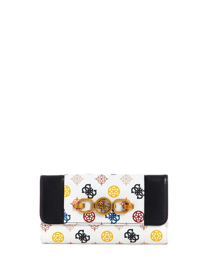 Women Clutches GUESS White Multi Noelle Multi Clutch