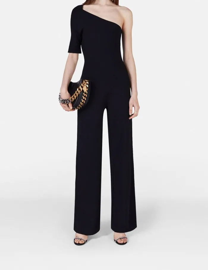 Women Compact Knit OneShoulder Jumpsuit Black Stella McCartney Jumpsuits Women Compact Knit OneShoulder Jumpsuit Black Stella McCartney Jumpsuits