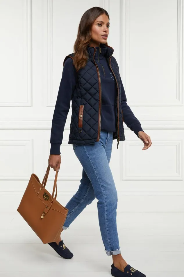 Women Crest Zip Henley Ink Navy Holland Cooper Henley