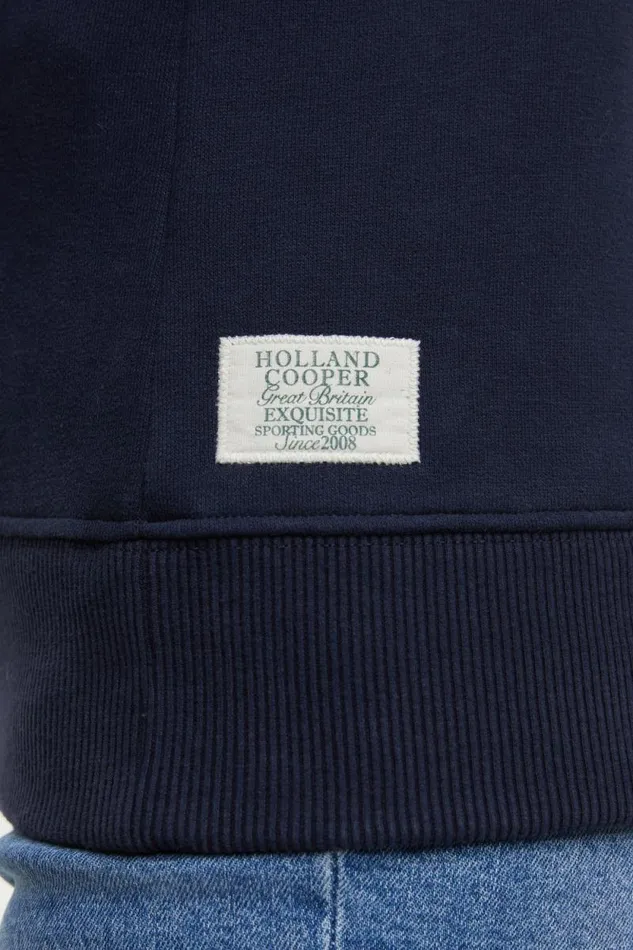 Women Crest Zip Henley Ink Navy Holland Cooper Henley