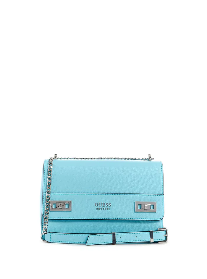 Women Crossbody GUESS Aqua Katey Convertible Crossbody Bag