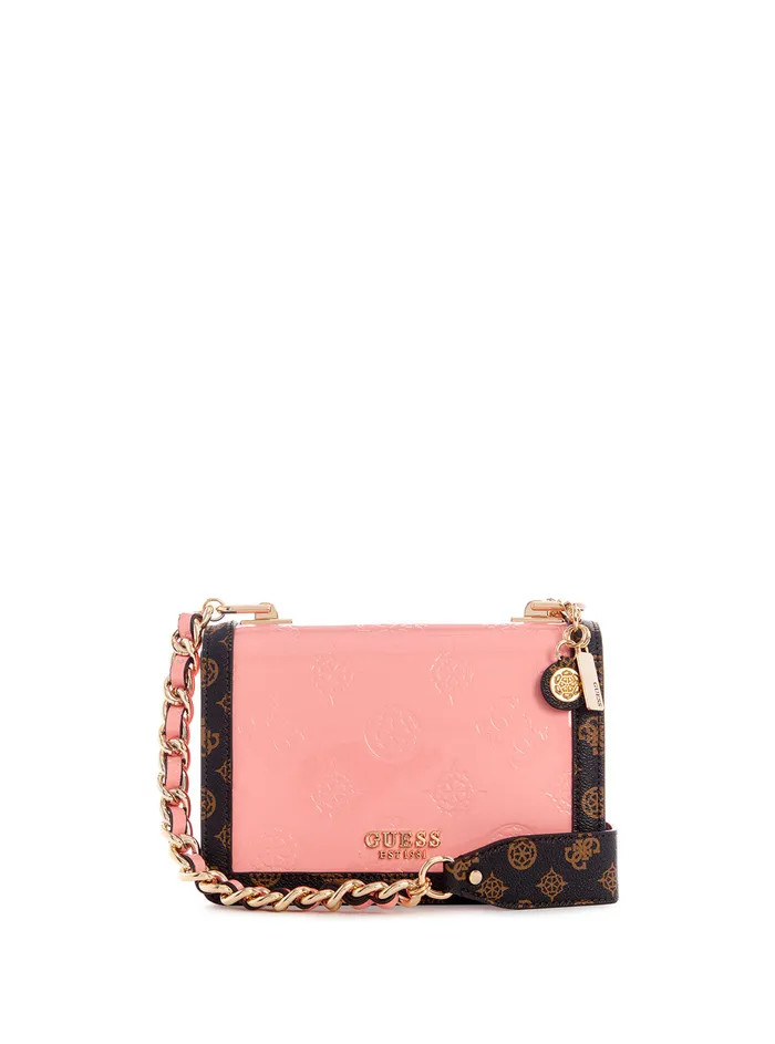 Women Crossbody GUESS Pink Logo Abey Crossbody Bag