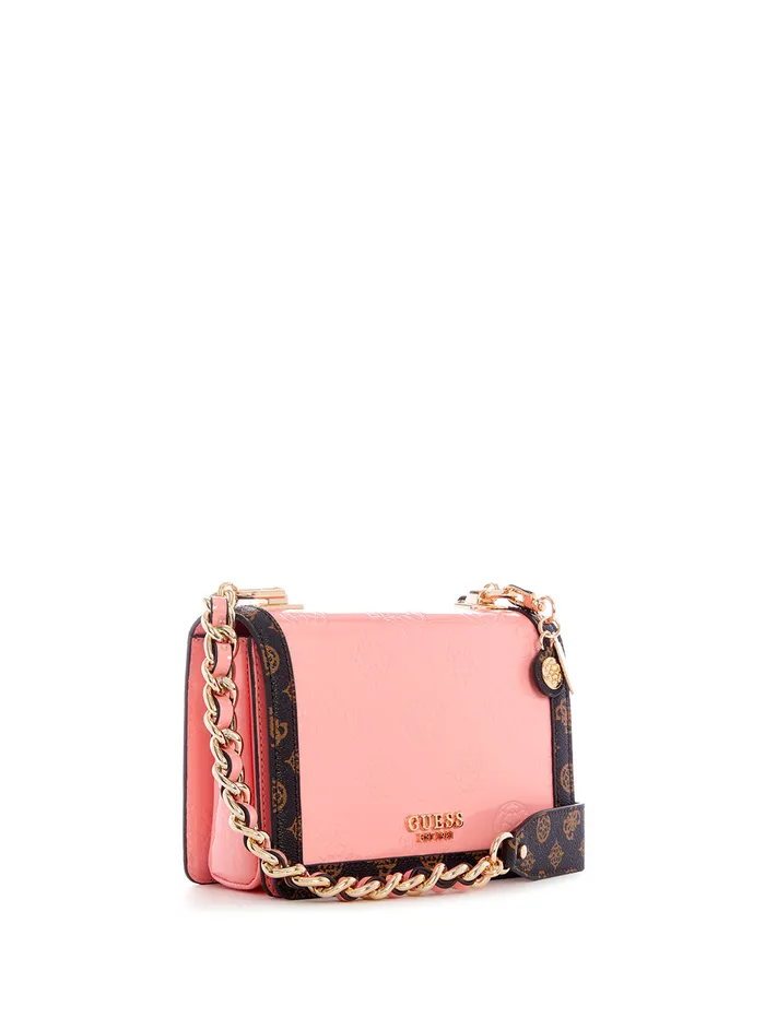 Women Crossbody GUESS Pink Logo Abey Crossbody Bag Women Crossbody GUESS Pink Logo Abey Crossbody Bag