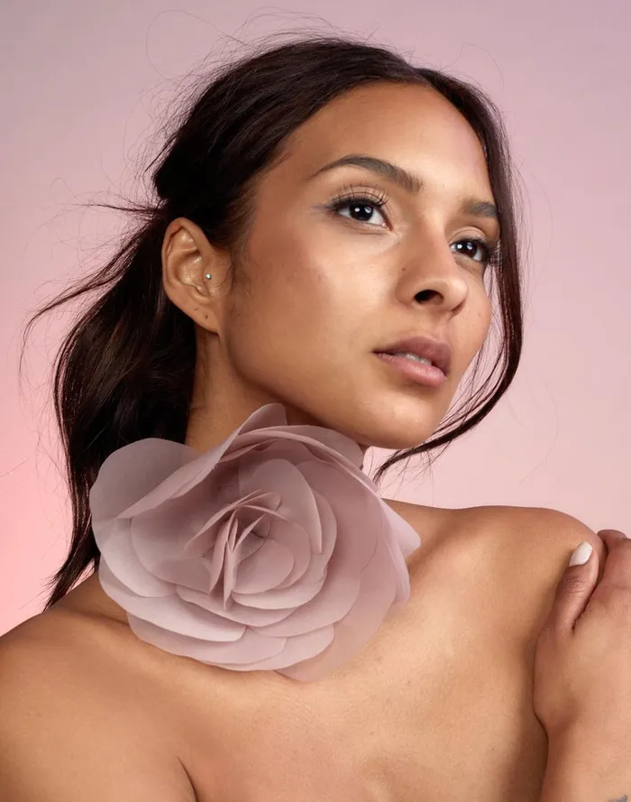 Women Cynthia Rowley Accessories Organza Flower Ties Blush